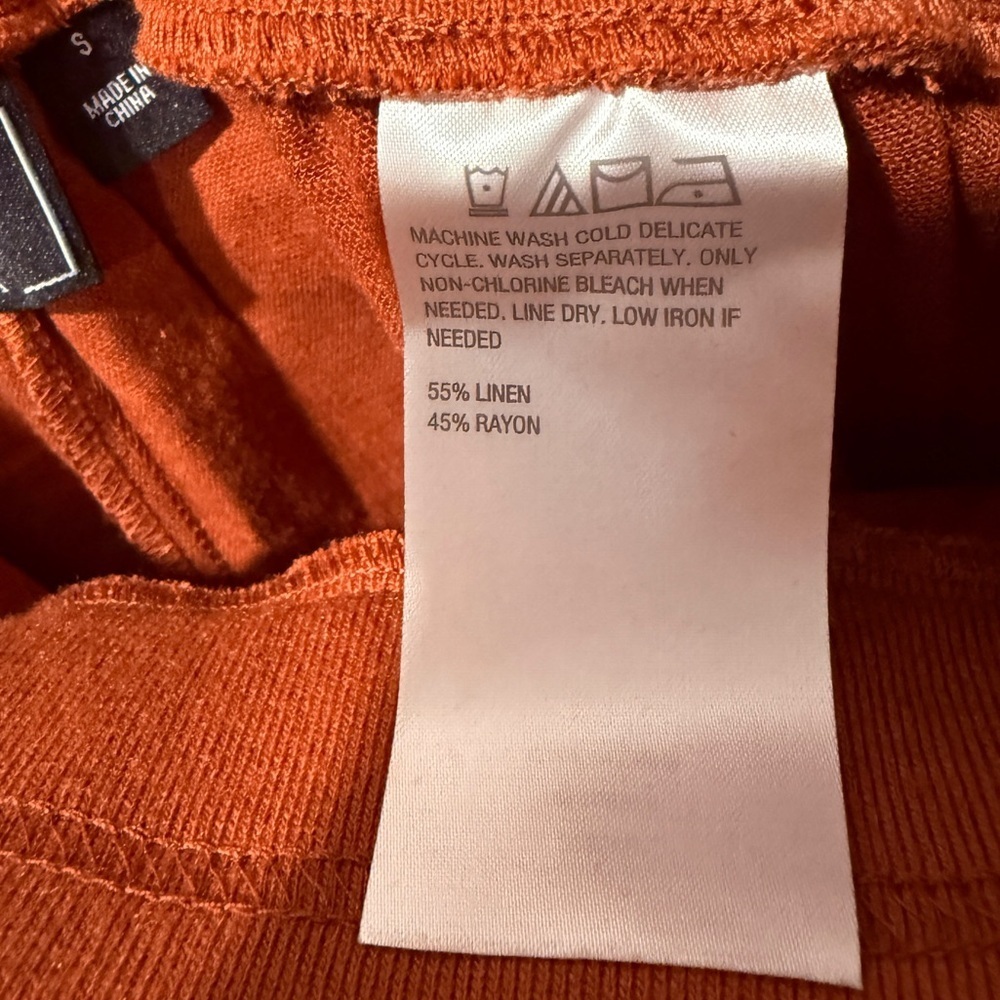 Women's Linen Blend Terracotta Joggers - Picture 8 of 8